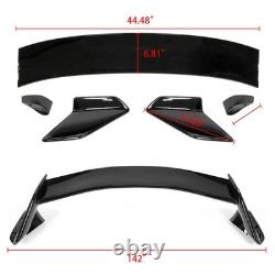 Gloss Black Rear Trunk Spoiler Wing For Honda Civic Hatchback Type R 2016-2021