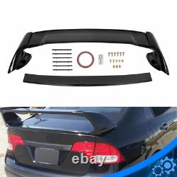 Gloss Blk Painted Rear Trunk Spoiler Wing JDM MUGEN Style For 06-11 Honda Civic