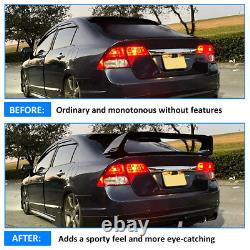 Gloss Blk Painted Rear Trunk Spoiler Wing JDM MUGEN Style For 06-11 Honda Civic