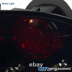 Glossy Black For Honda 06-11 Civic 4Dr Sedan Trunk Tail Lights Brake Rear Lamps