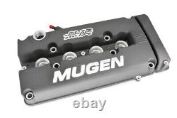 Gray MUGEN Style Engine Valve Cover For Honda Civic B16 B17 B18 VTEC B18C DOHC