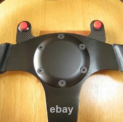 HONDA Steering Wheel 350mm Black Leather Civic Integra CRX Accord MUGEN MOMO JDM