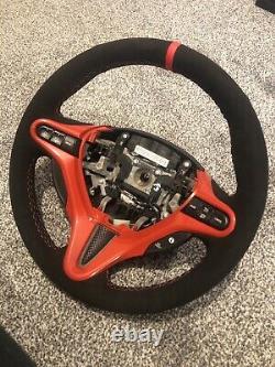 Honda Civic MK8 FN2 Si Suede Trimmed Steering Wheel Red Stitch GP Mugen Custom