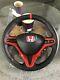 Honda Civic Mk8 Perforated Leather Trimmed Steering Wheel Red Stitch Mugen Fn2
