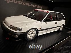 Ignition Model 1/18 Honda CIVIC EF9 SiR White Mugen Kanjo Style IG3126