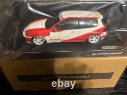 Ignition Model 1/18 Honda Civic EG6 White/Red KANJO B16 Mugen Osaka IG3047