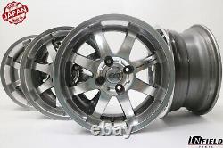 JDM 15 MUGEN NR 15x6.5 +50 4x100 RIMS HONDA CIVIC EF EG EK JAZZ FIT CRX #E3912