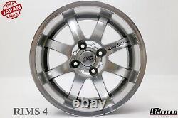 JDM 15 MUGEN NR 15x6.5 +50 4x100 RIMS HONDA CIVIC EF EG EK JAZZ FIT CRX #E3912