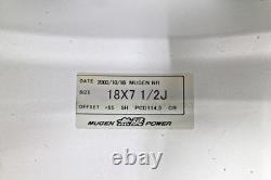 JDM 18 MUGEN NR 18x7.5J +55 5x114.3 RIMS HONDA CIVIC INTEGRA PRELUDE #M9140