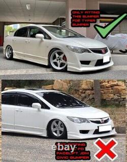 JDM For HONDA Civic 8th Gen Fd2 Type R Front Bumper Lip Style For Mugen Style