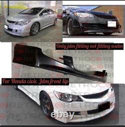 JDM HONDA Civic Fd6 Front Bumper Lip For Mugen STYLE PLASTIC 2006 2009 Unpainted