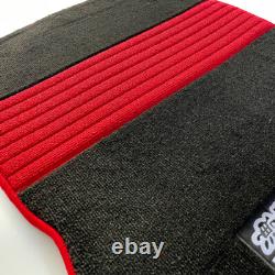 JDM MUGEN Nylon Floor Mats Carpets Front Rear 1set For 06-11 Honda Civic 4Dr 5dr