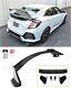 Jdm Type-r Style Glossy Black Rear Trunk Wing Spoiler For 16-21 Civic Hatchback