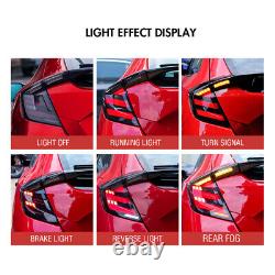 LED Mugen Tail Lights for Honda Civic Hatchback Type R 2016-2021 Rear Lamps