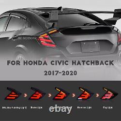 LED Tail Lights For Honda Civic Hatchback 2017-2020 Mugen FK7 FK8 4pcs Rear Lamp