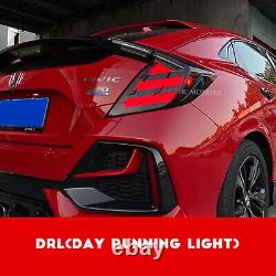 LED Tail Lights For Honda Civic Hatchback 2017-2020 Mugen FK7 FK8 4pcs Rear Lamp