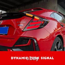 LED Tail Lights For Honda Civic Hatchback 2017-2020 Mugen FK7 FK8 4pcs Rear Lamp