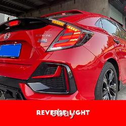 LED Tail Lights For Honda Civic Hatchback 2017-2020 Mugen FK7 FK8 4pcs Rear Lamp