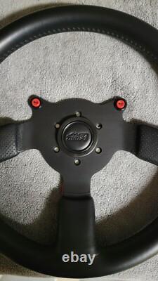 Leather Horn Button for MOMO Steering Wheel For Honda Civic Integra Type Mugen