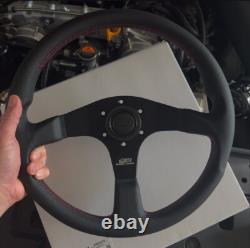 Leather Horn Button for MOMO Steering Wheel For Honda Civic Integra Type Mugen