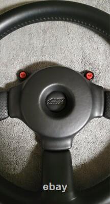 Leather Horn Button for MOMO Steering Wheel For Honda Civic Integra Type Mugen