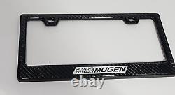 License Plate Frame Cover Carbon Fiber Look For Honda Acura CIVIC Si Mugen 3