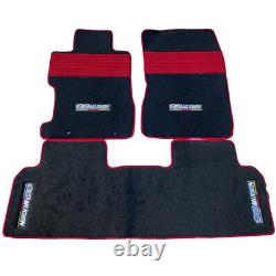 MUGEN Black Nylon Floor Mat Carpet Front Rear Anti-slip For 06-11 Honda Civic