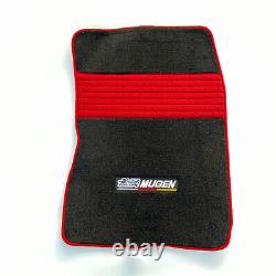 MUGEN Black Nylon Floor Mat Carpet Front Rear Anti-slip For 06-11 Honda Civic