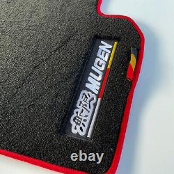 MUGEN Black Nylon Floor Mats Front Rear Carpet Non-slip Fits Honda06-11 Civic