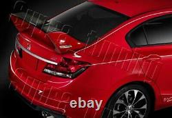 MUGEN Carbon Fiber Factory Red Rear Spoiler Wing For 12-15 Honda Civic 9Th Sedan
