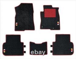 MUGEN For Honda 2022- Civic Type-R FL5 Floor Mat Sports Mat Black x Red JDM RHD