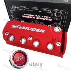 MUGEN Racing Rocker Engine Valve Cover with Oil Cap For Honda Civic VTEC SOHC RD