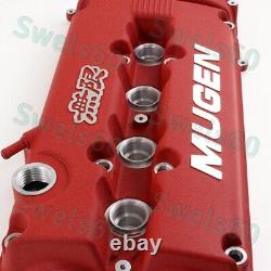 MUGEN Racing Rocker Valve Cover for Honda Civic B16 B17 B18 VTEC B18C GSR Red