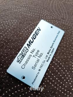 MUGEN Tag Number ID Honda Racing Acura City CR-X Integra Prelude Civic Accord