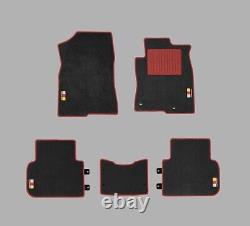 MUGEN genuine HONDA CIVIC FK8 22/09- SPORTS BLACK RED 5 Floor Mats FULL set OEM