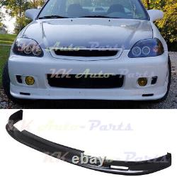 Mug Style Carbon Fiber Front Bumper Lip Spoiler 99-00 For Honda Civic EK 2D 4D