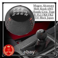Mugen Alcantara Shift Knob 6MT Honda Civic Type R FL5 FK8 FK2 FD2 Black Japan