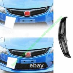 Mugen Front Upper Bumper Mesh Grill Grille For Honda Civic Type-R Carbon Fiber