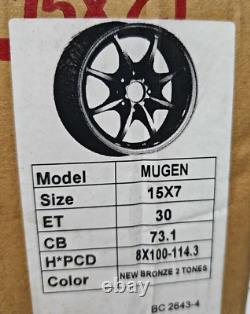 Mugen MF8 Monoblock 15x7 +30 4x100/114.3 Honda Civic CRX Type R