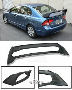 Mugen RR Style ABS Plastic Rear Trunk Wing Spoiler For 06-11 Honda Civic Sedan