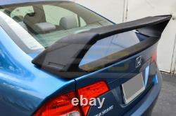 Mugen RR Style Rear Trunk Wing Spoiler & Red Emblems Pair For 06-11 Civic Sedan
