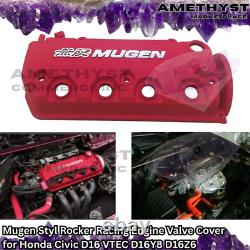 Mugen Styl Rocker Racing Engine Valve Cover for Honda Civic D16 VTEC D16Y8 D16Z6