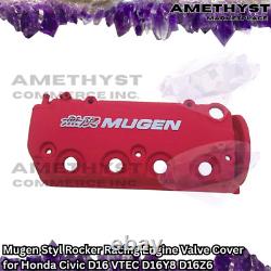 Mugen Styl Rocker Racing Engine Valve Cover for Honda Civic D16 VTEC D16Y8 D16Z6