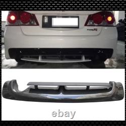 Mugen Style For 06+ Honda Civic 8th Carbon Fiber & FRP Rear Bumper Lip Diffuser