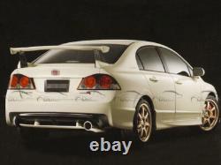 Mugen Style For 06+ Honda Civic 8th Carbon Fiber & FRP Rear Bumper Lip Diffuser