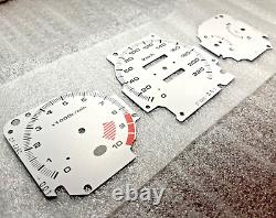 Mugen Style Gauge Cluster Overlays 220 km/h 10k rpm for 96-00 Honda Civic EK EJ