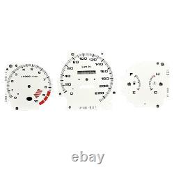 Mugen Style Gauge Cluster Overlays 220 km/h 10k rpm for 96-00 Honda Civic EK EJ