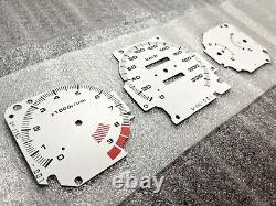Mugen Style Gauge Cluster Overlays 220 km/h 9k rpm for 96-00 Honda Civic EK