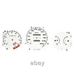 Mugen Style Gauge Cluster Overlays 220 km/h 9k rpm for 96-00 Honda Civic EK