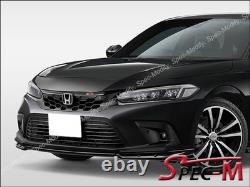 Mugen Style PP Unpainted Black Bumper Splitter Lip 3PCS for Honda Civic 2022-25 Mugen Style PP Unpainted Black Bumper Splitter Lip 3PCS for Honda Civic 2022-25